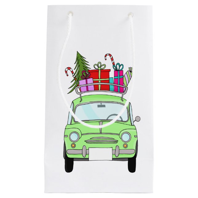 Petit Sac Cadeau Rétro Fiat 500 (Devant)