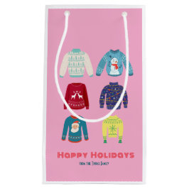 Petit Sac Cadeau Retro Holiday Fête de Noël laide