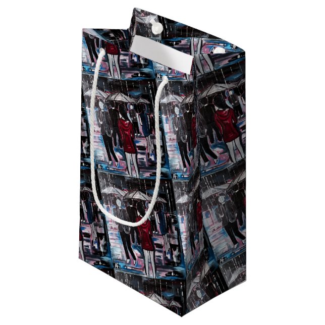 Petit Sac Cadeau Retro Rain Painting by Alfred Fox (Devant Angle)