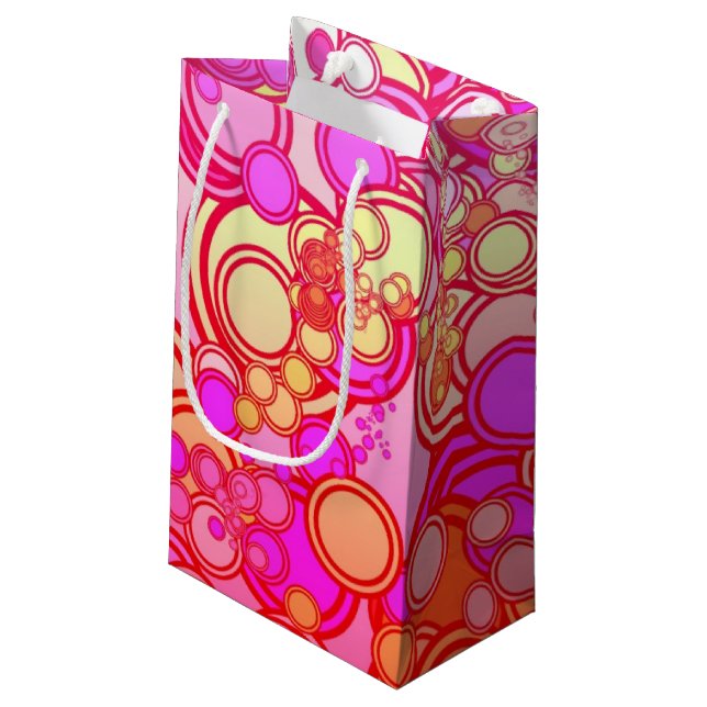 Petit Sac Cadeau Rétros cercles (Dos Angle)