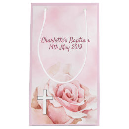 Petit Sac Cadeau Rose rose floral