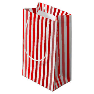 Petit Sac Cadeau Rouge, Bourgogne et blanc