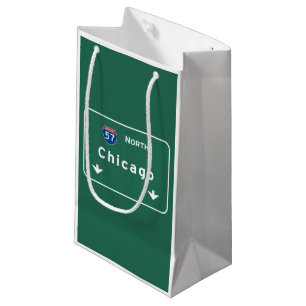 Petit Sac Cadeau Route d'autoroute d'autoroute nationale de Chicago