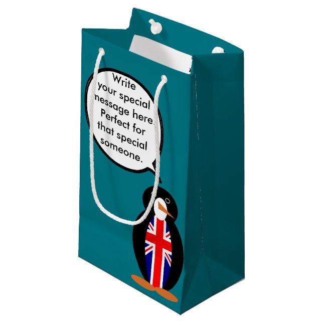 Petit Sac Cadeau Royaume-Uni Parlant de Mme Penguin (Devant Angle)