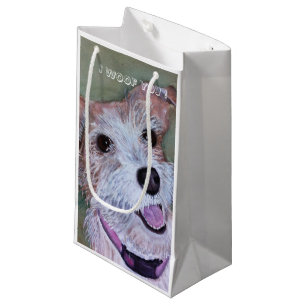 Petit Sac Cadeau RUSSELL JACK Brown ET BLANC