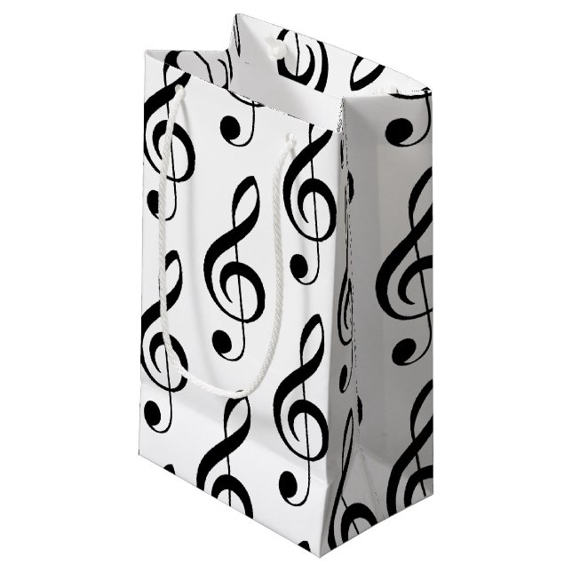 Petit Sac Cadeau Sac-cadeau musical à Clef Treble (Devant Angle)