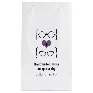 Petit Sac Cadeau Sacs-cadeaux de Lunettes Geeky Violet