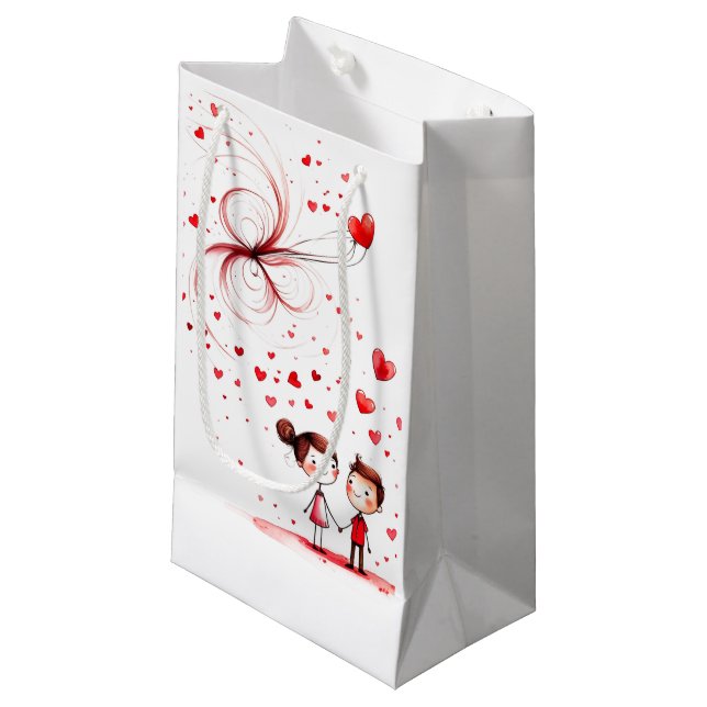 Petit Sac Cadeau Saint-Valentin 2025 (Devant Angle)