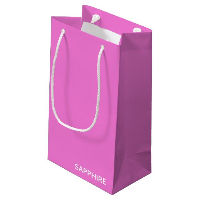 Petit Sac Cadeau Sapphire pink colour (Dos Angle)