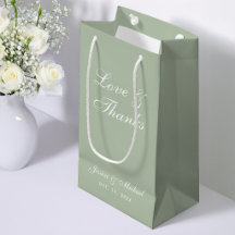 Scénario de mariage vert sauge Amour & Merci Simpl