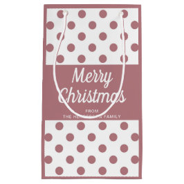 Petit Sac Cadeau Script rose moderne Joyeux Noël