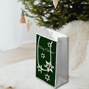 Petit Sac Cadeau Service de jardin White Stars Photo Joyeux Noël