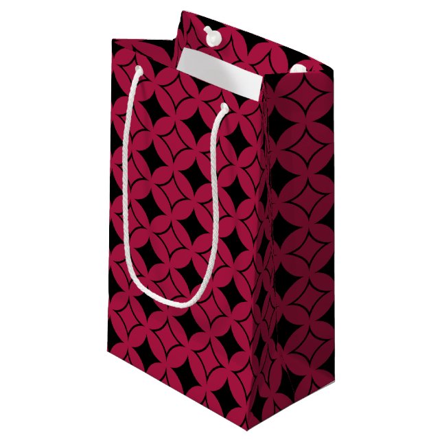 Petit Sac Cadeau Shippo rouge et noir (Devant Angle)