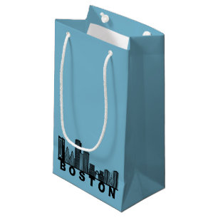 Petit Sac Cadeau Silhouette de l'horizon de Boston 