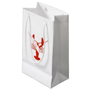 Petit Sac Cadeau Silhouette de piqué de homard