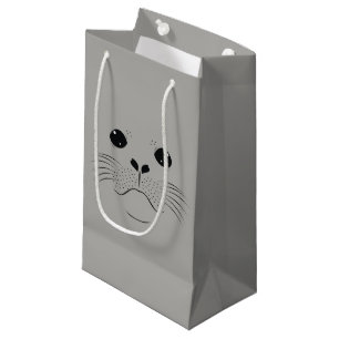Petit Sac Cadeau Silhouette du visage du phoque