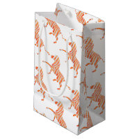 Silhouette Zèbre orange et blanc