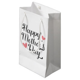 Petit Sac Cadeau Simple joyeuse calligraphie de la fête des mères |