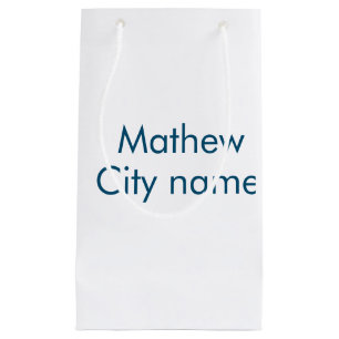 Petit Sac Cadeau simple lettre initiale monogramme ajouter votre no