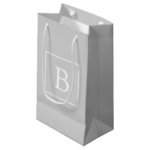Petit Sac Cadeau Simple Light Grey monogram