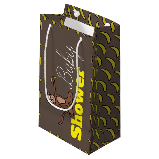Petit Sac Cadeau Singe, Baby shower (Devant Angle)
