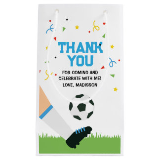 Petit Sac Cadeau Small Gift Bag Soccer Sport Birthday 