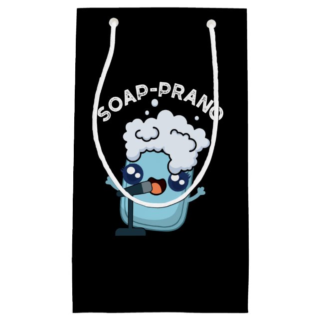 Petit Sac Cadeau Soap-prano Funny Soprano Soprano Soap Pun Dark BG (Devant)
