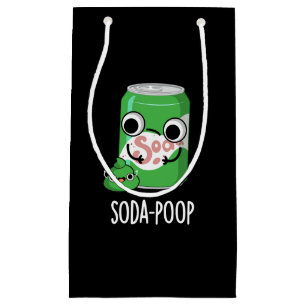 Petit Sac Cadeau Soda Poop Drôle Boisson Pun Dark BG