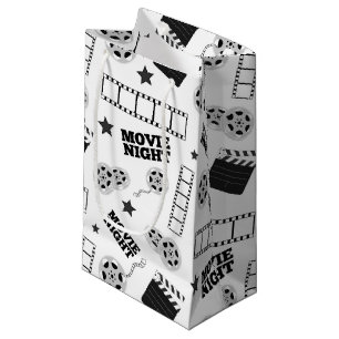 Petit Sac Cadeau soirée cinéma noir blanc