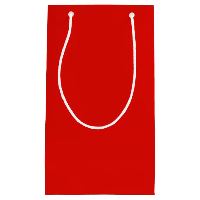 Petit Sac Cadeau Solide Rouge creux (Devant)