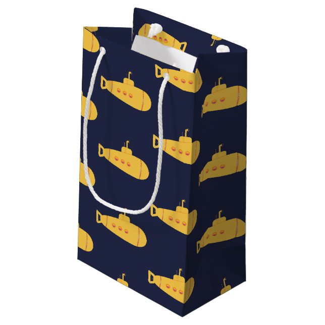 Petit Sac Cadeau Sous-marin jaune (Dos Angle)