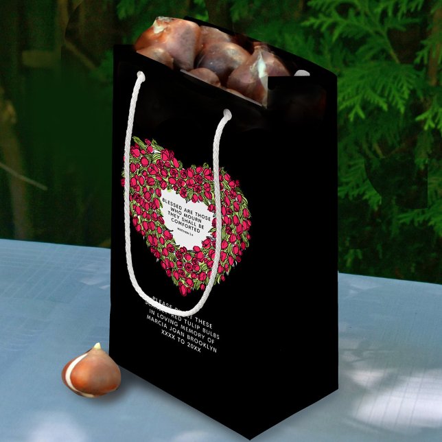 Petit Sac Cadeau Souvenir funéraire cadeau plante ampoules tulipes  (Créateur téléchargé)