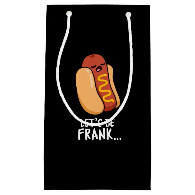 Petit Sac Cadeau Soyons Frank Funny Frankfurter Pun Dark BG (Devant)