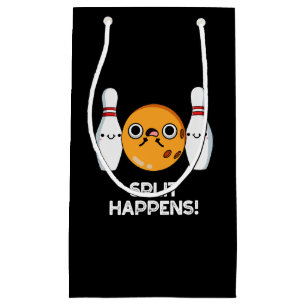 Petit Sac Cadeau Split Happy Drôle Bowling Pun Dark BG