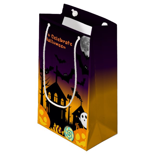 Petit Sac Cadeau Spooky Halloween Night Gift Bag (Devant Angle)