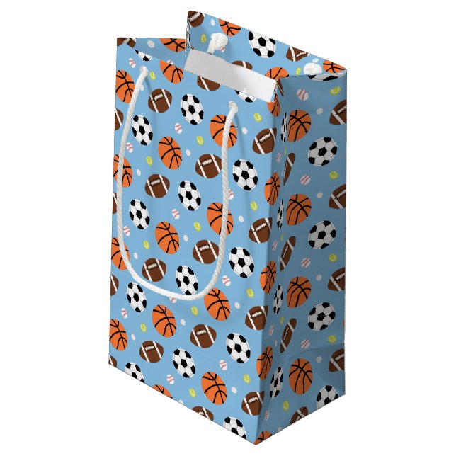 Petit Sac Cadeau Sports Garçons à thème Anniversaire Fournitures de (Dos Angle)