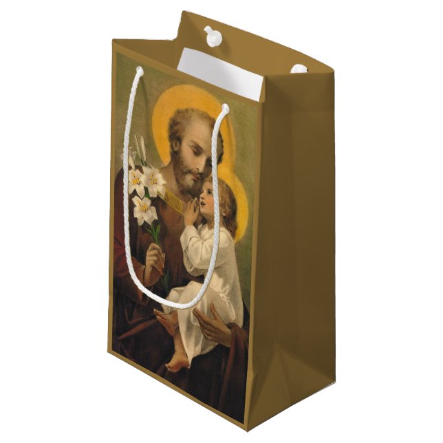 Petit Sac Cadeau St Joseph et bébé Jésus (Devant Angle)
