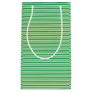 Petit Sac Cadeau St. Patrick's Day Green Stripes Motif-54608