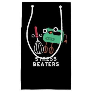 Petit Sac Cadeau Stress Beatters Funny Baking Whisk Pun Dark BG