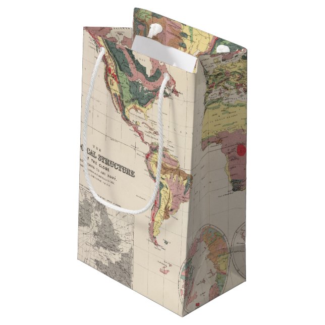 Petit Sac Cadeau Structure géologique de globe (Dos Angle)