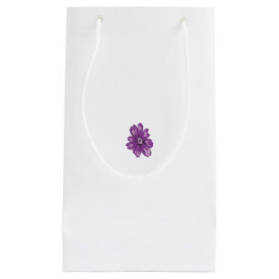 Petit Sac Cadeau Style Fille, Aubergine Légère, Cèdre Blanchi