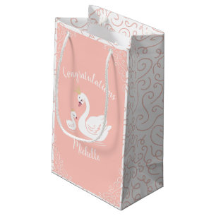 Petit Sac Cadeau Swans Baby shower Oiseau avec héritier