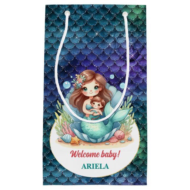 Petit Sac Cadeau Sweet Little Mermaid Baby (Devant)