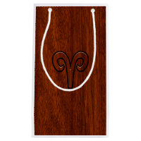 Symbole Zodiac d'Aries moderne en acajou comme imp