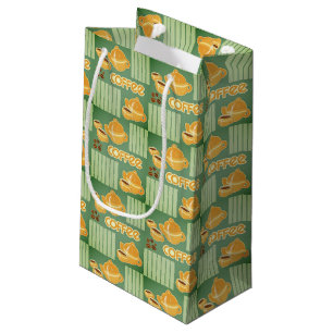 Petit Sac Cadeau Tasses de café, pot de café et grains de café