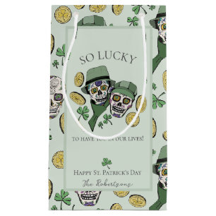 Petit Sac Cadeau Tellement Lucky Green St Patrick's Day Crânes à su