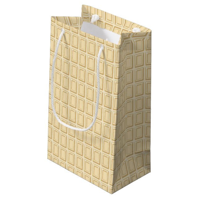 Petit Sac Cadeau Texture blanche de barre de chocolat (Dos Angle)