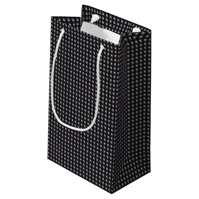 Petit Sac Cadeau Texture en acier cloutée (Dos Angle)