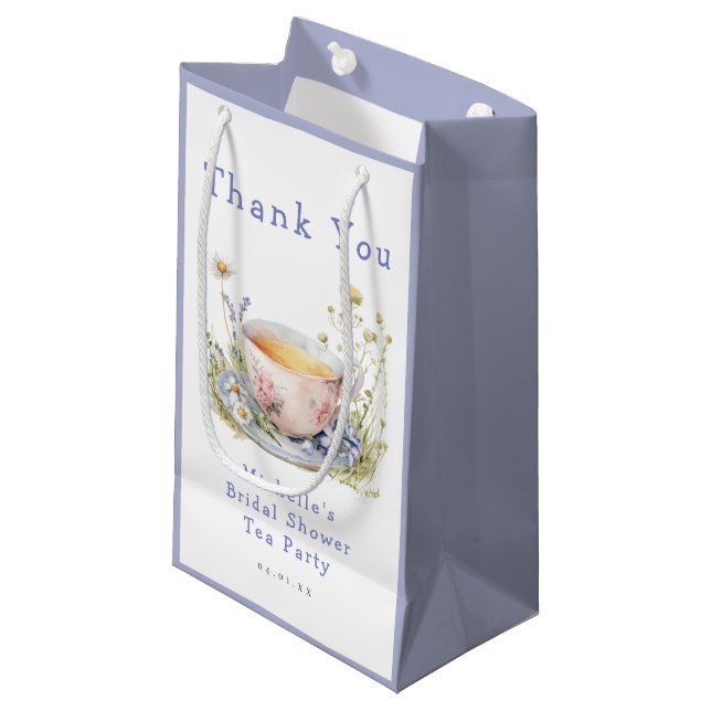 Petit Sac Cadeau Thé dansant de mariage printanier aquarelle (Devant Angle)