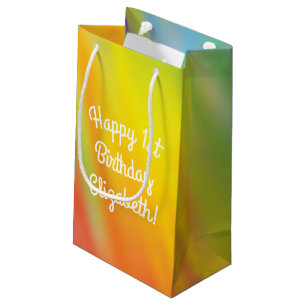 Petit Sac Cadeau Tie Dye Rainbow fête d'anniversaire